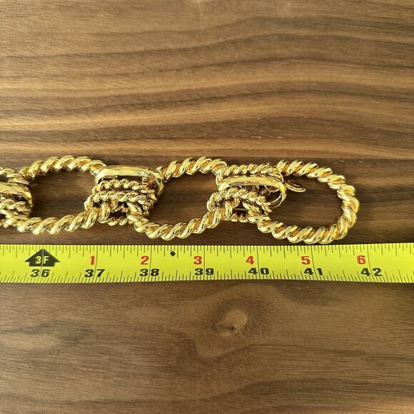 ST JOHN Custom Vintage Gold Tone Chain Belt Logo Hook RARE - Picture 12 of 12